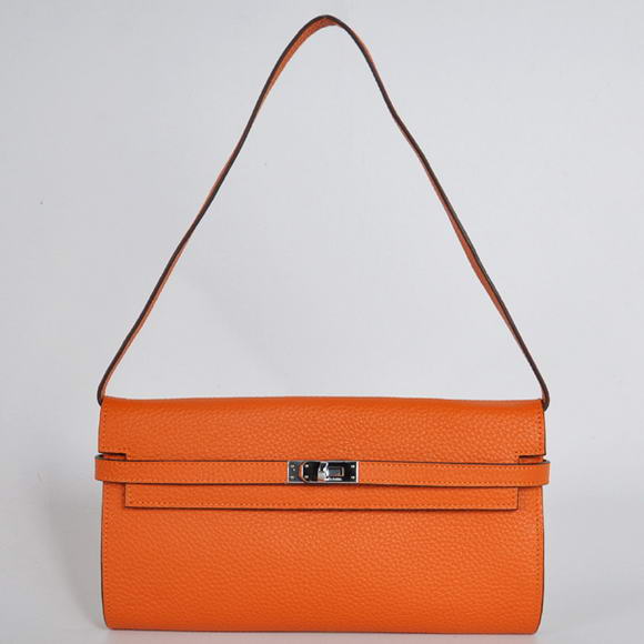 H1001 Hermes Kelly 26CM spalla Clemence borsa arancione